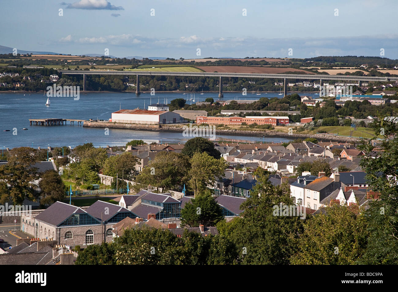Pembroke Dock second of two images forming panorama Stock Photo Alamy