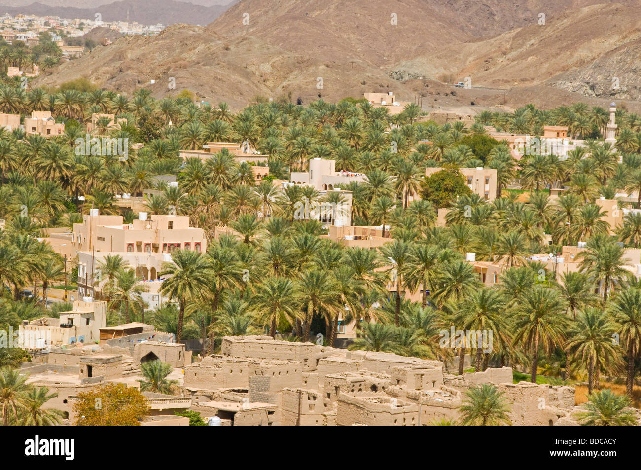 Town of Bahla in the western Hajar region Sultanate of Oman Stock Photo