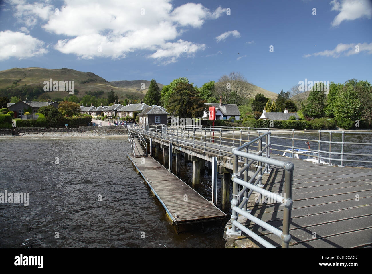 Luss Pier on Loch Lomond in Scotland, UK Stock Photo Alamy