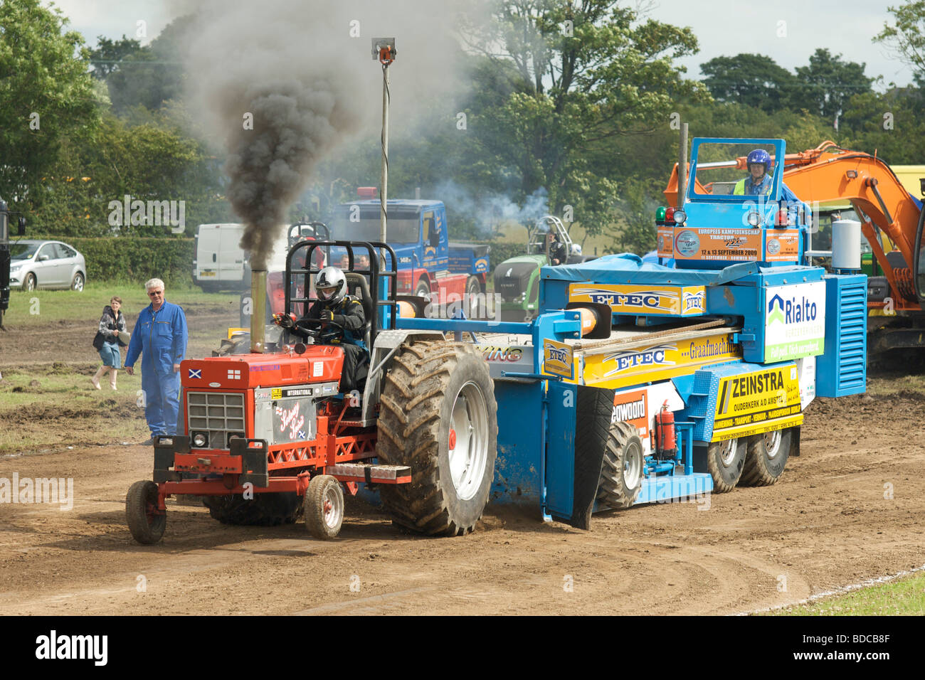 Great Eccleston agricultural show tractor pull Stock Photo