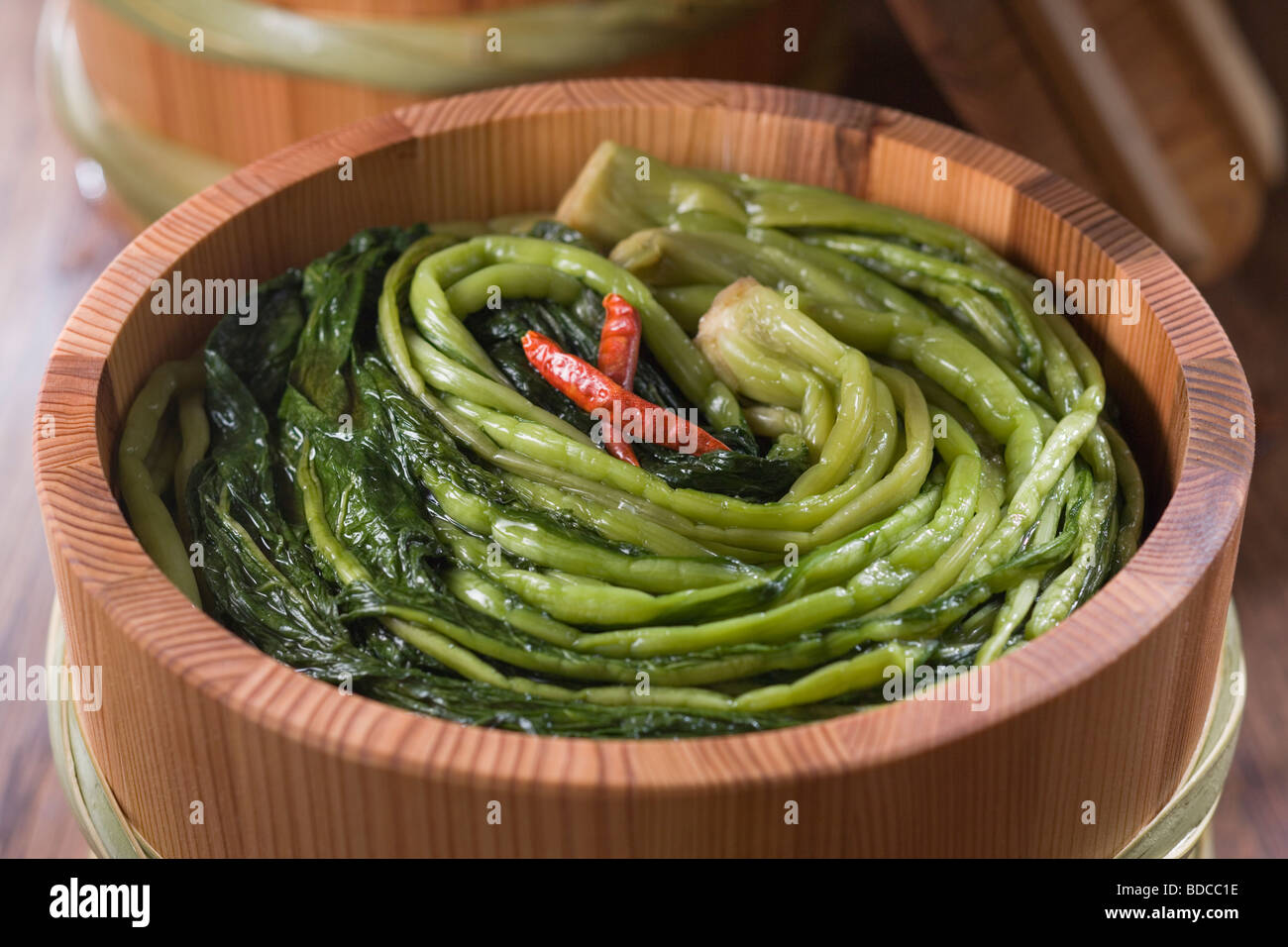 Nozawana pickles Stock Photo