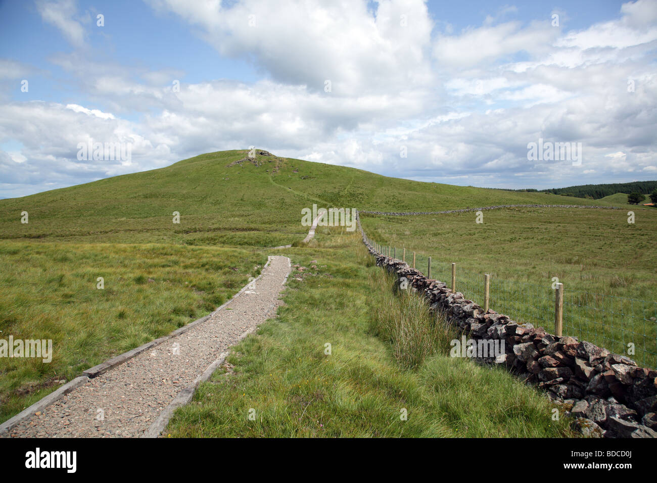 Path leading to Windy Hill in Clyde Muirshiel Regional Park Stock Photo