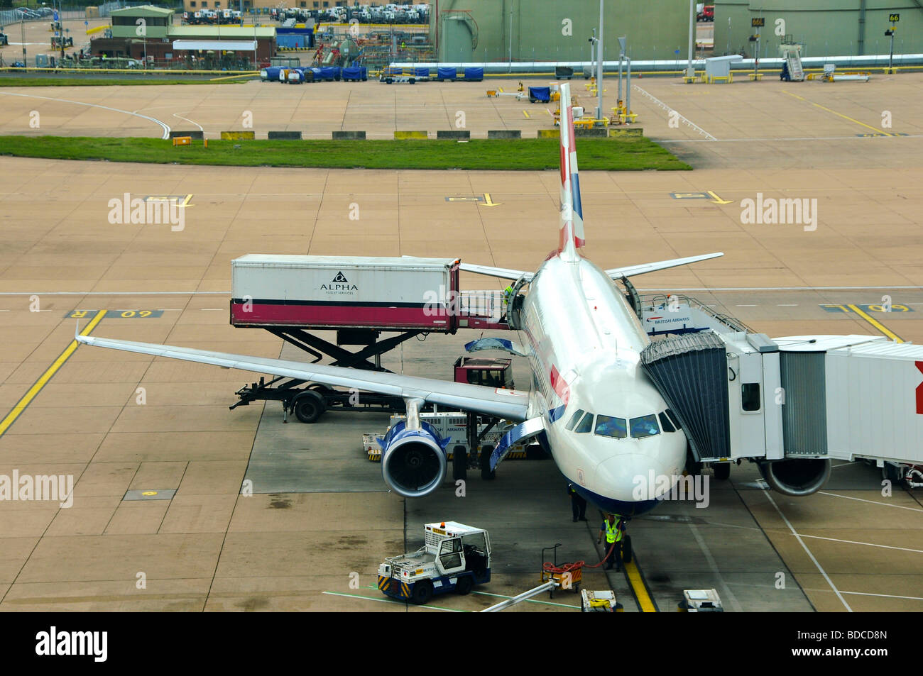 British Airways plane parked at Gatwick Airport, London, England Stock ...