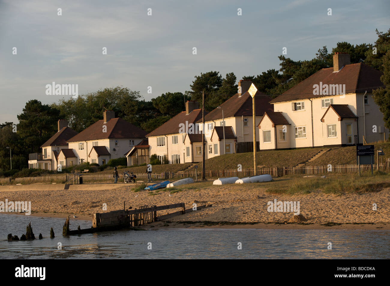 Ex-Ministry of defence houses, Bawdsey Ferry, Suffolk, UK. Stock Photo