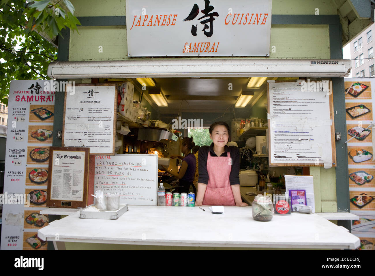 Portland Oregon is reknowned for its many food carts Stock Photo Alamy