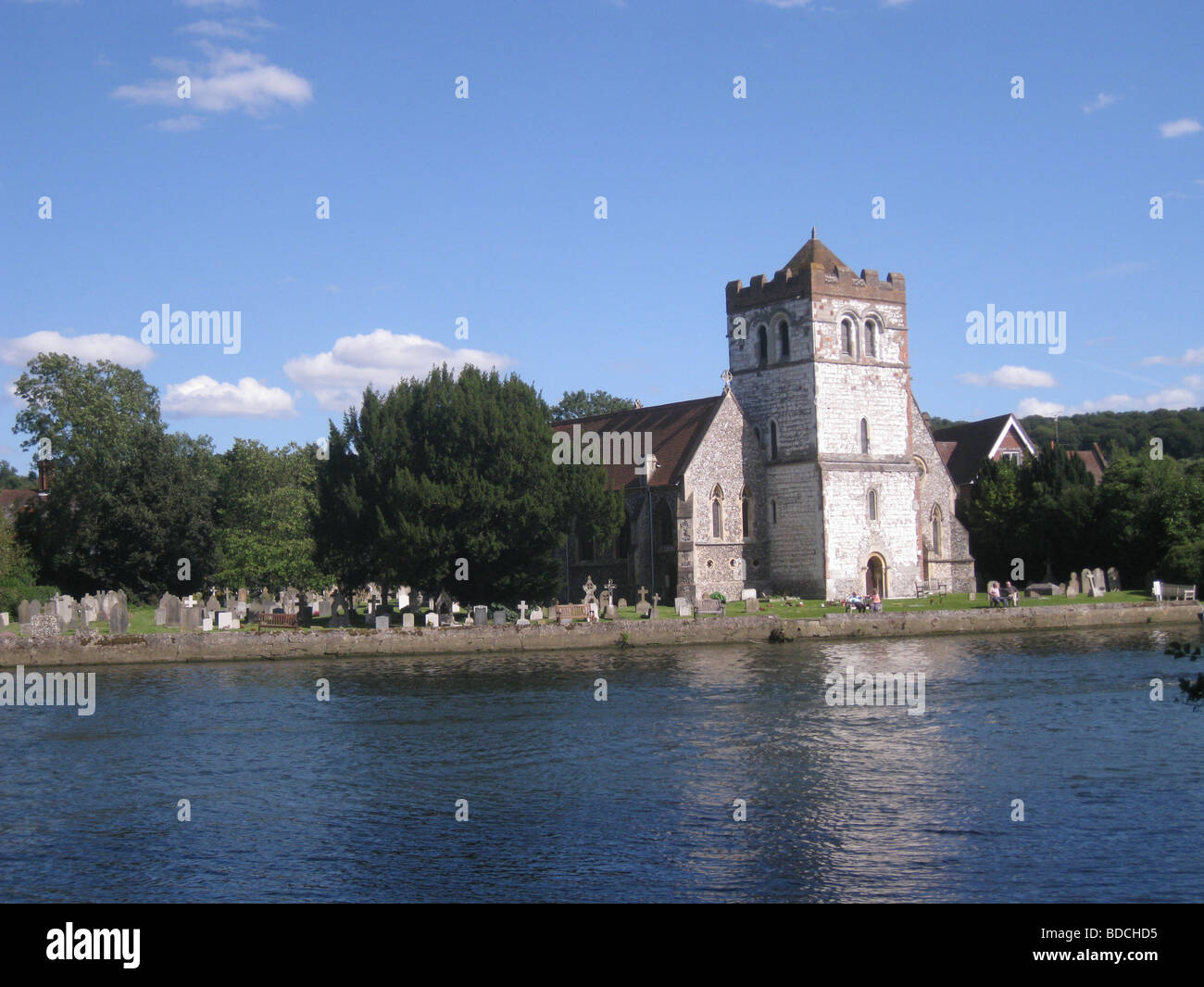 ALL SAINTS CHURCH, Bisham, beside the Thames near Henley-on-Thames, England Stock Photo