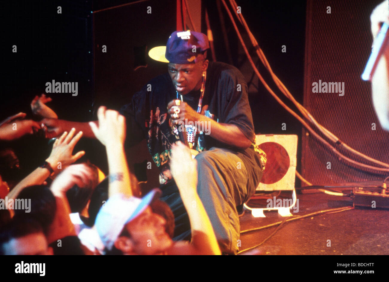 PUBLIC ENEMY - US rap group with Flavor Flav in 1995 Stock Photo