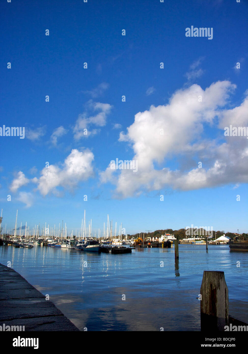 Lymington Marina Hampshire UK Sailing Boats Pontoons Stock Photo - Alamy