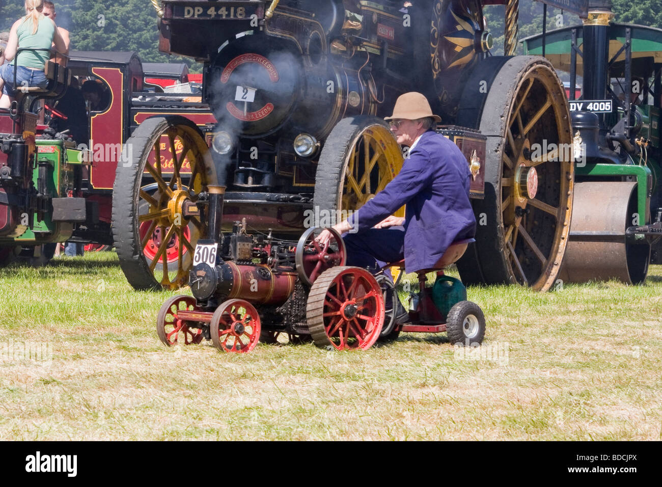 A miniature Marshall traction engine named Amy Stock Photo