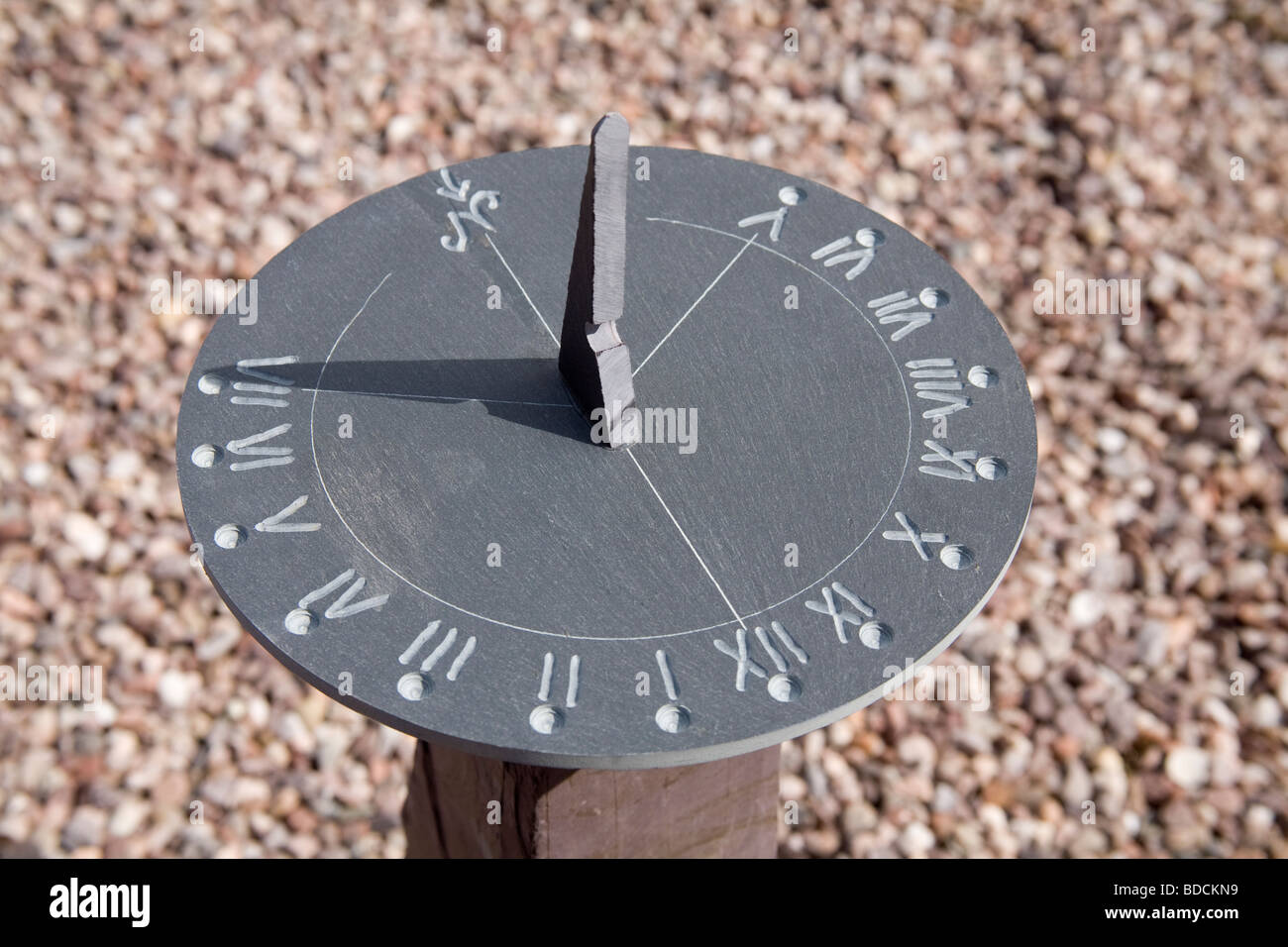 Close up of a sundial made out of slate Stock Photo Alamy
