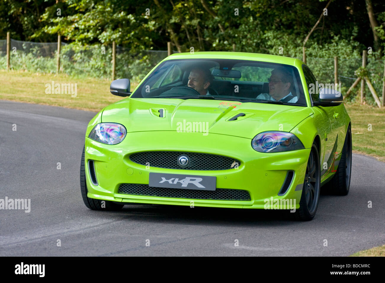 2009 Jaguar XKR on the hillclimb at the Goodwood Festival of Speed, Sussex, UK. Stock Photo