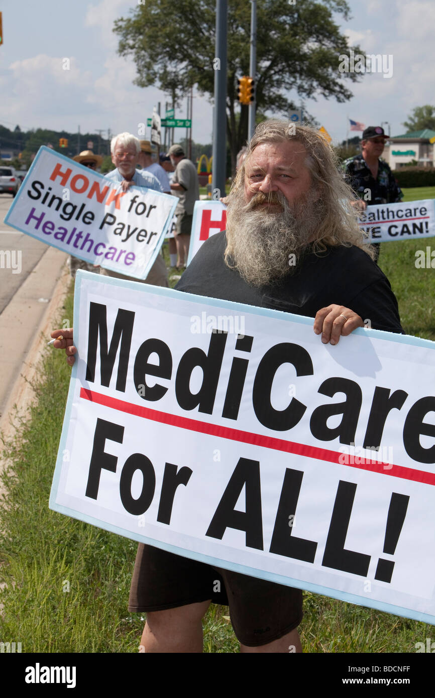 People Support National Health Care Plan for USA Stock Photo