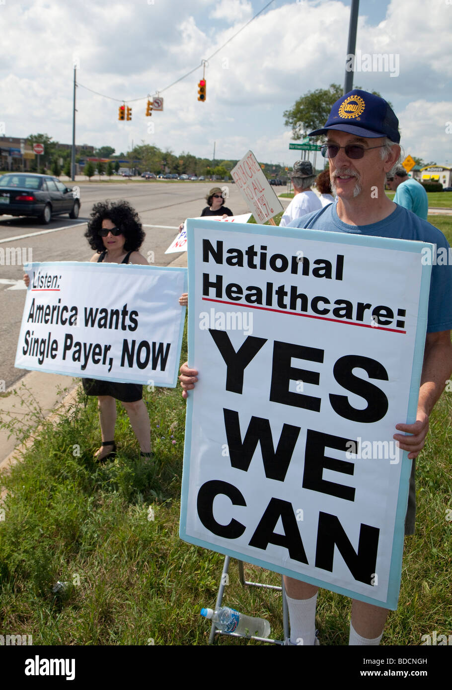 People Support National Health Care Plan for USA Stock Photo