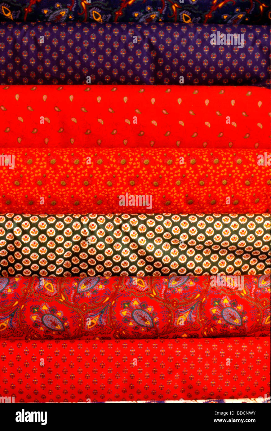 Bolts of fabric Stock Photo Alamy