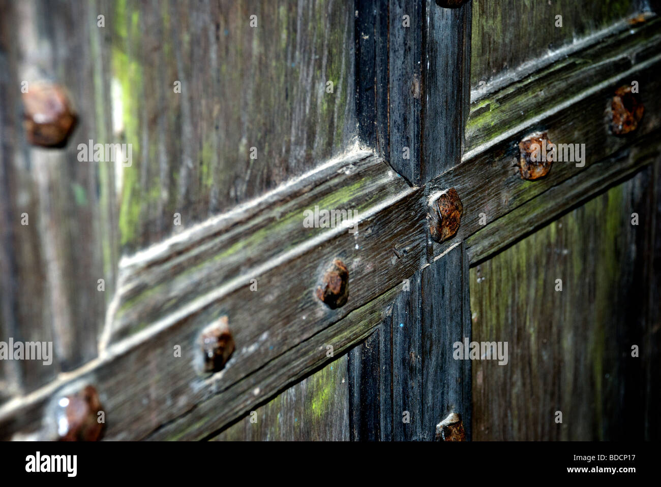 Old studded door hi-res stock photography and images - Alamy