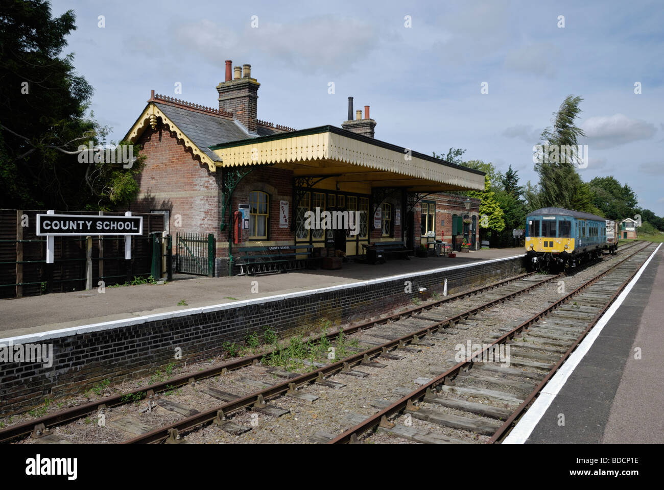 County School railway station, Norfolk, England Stock Photo - Alamy