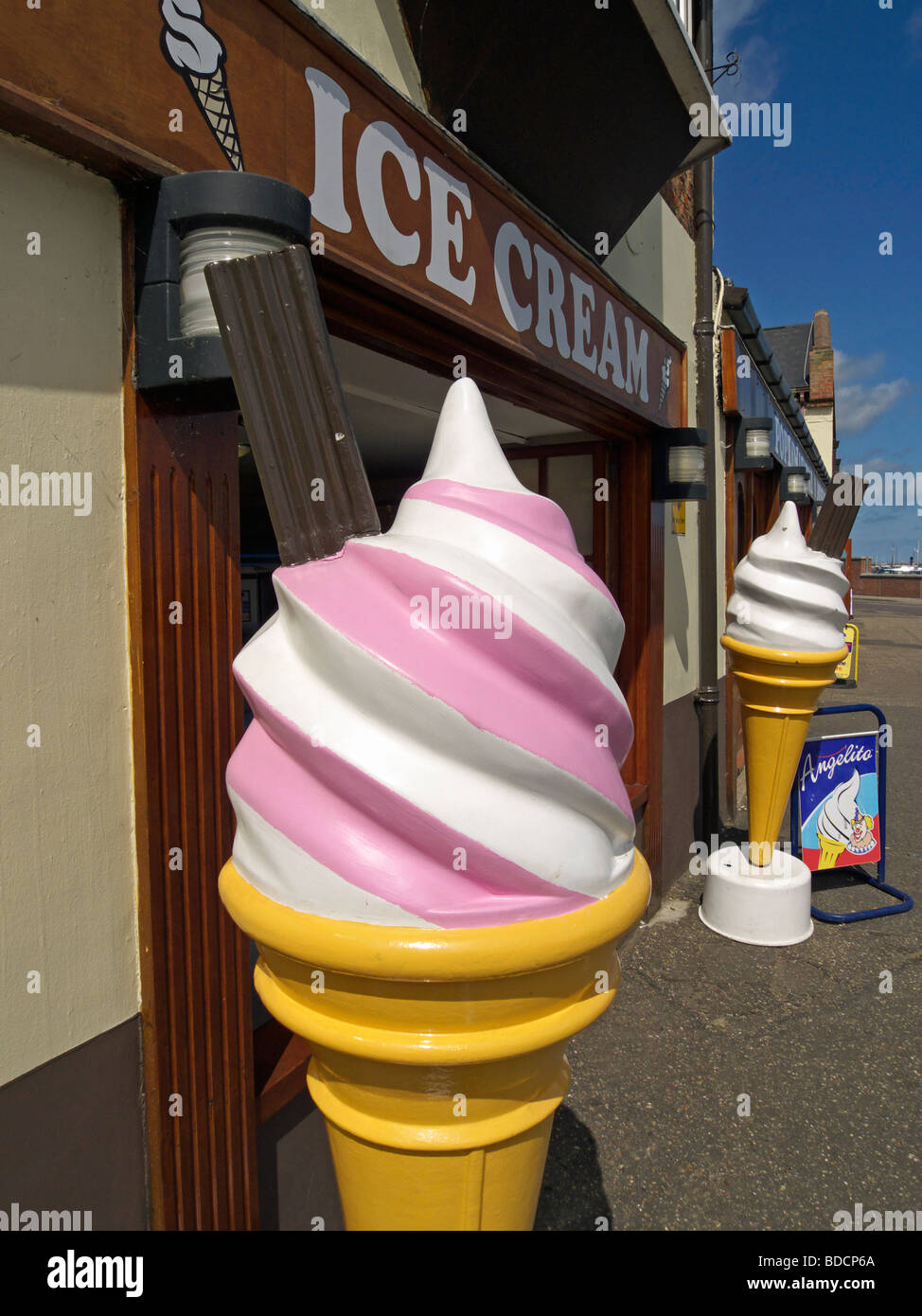 Ice cream shop, Wells-next-the-Sea, Norfolk, England Stock Photo
