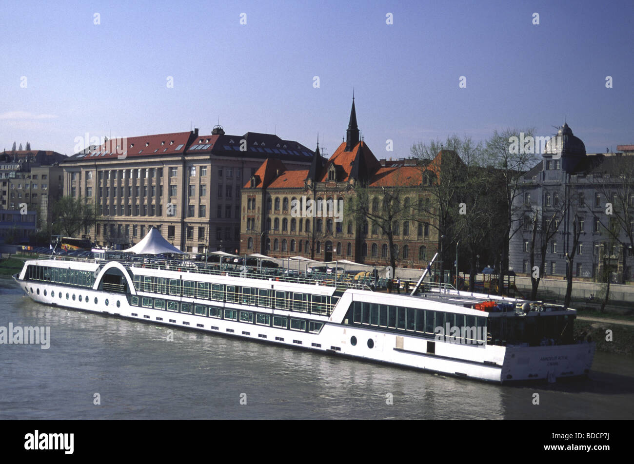 river restaurant boat on the danube bratislava slovakia Stock Photo - Alamy