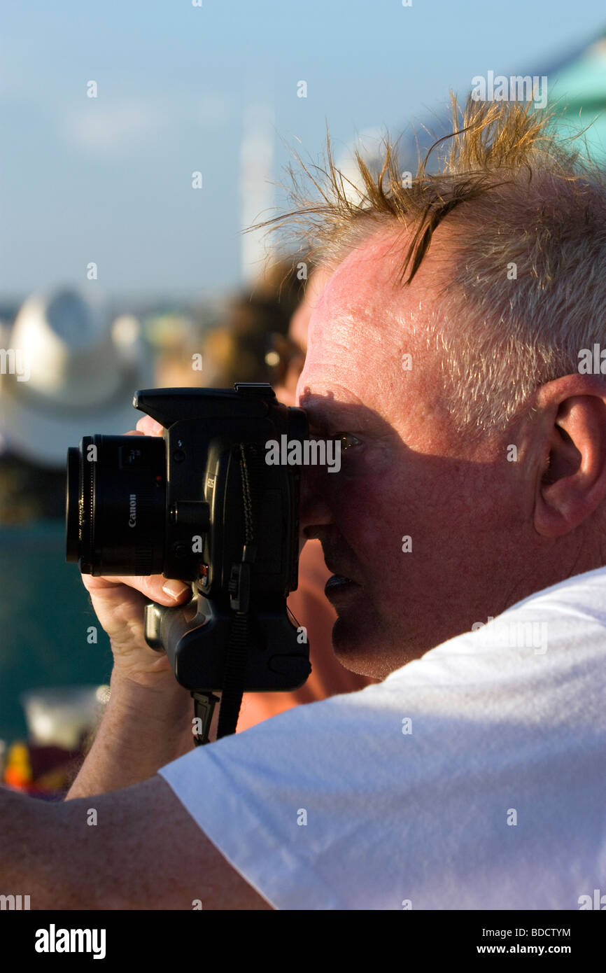 Photographer Carl Purcell in Key West Stock Photo