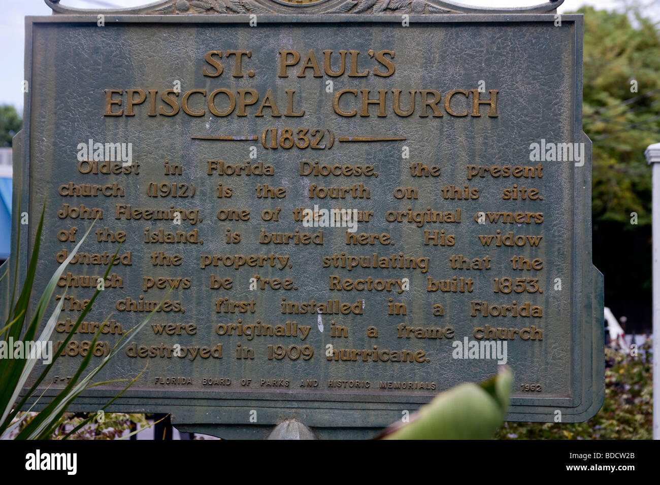 St Pauls Episcopal church at 401 Duval St Key West Florida Stock Photo