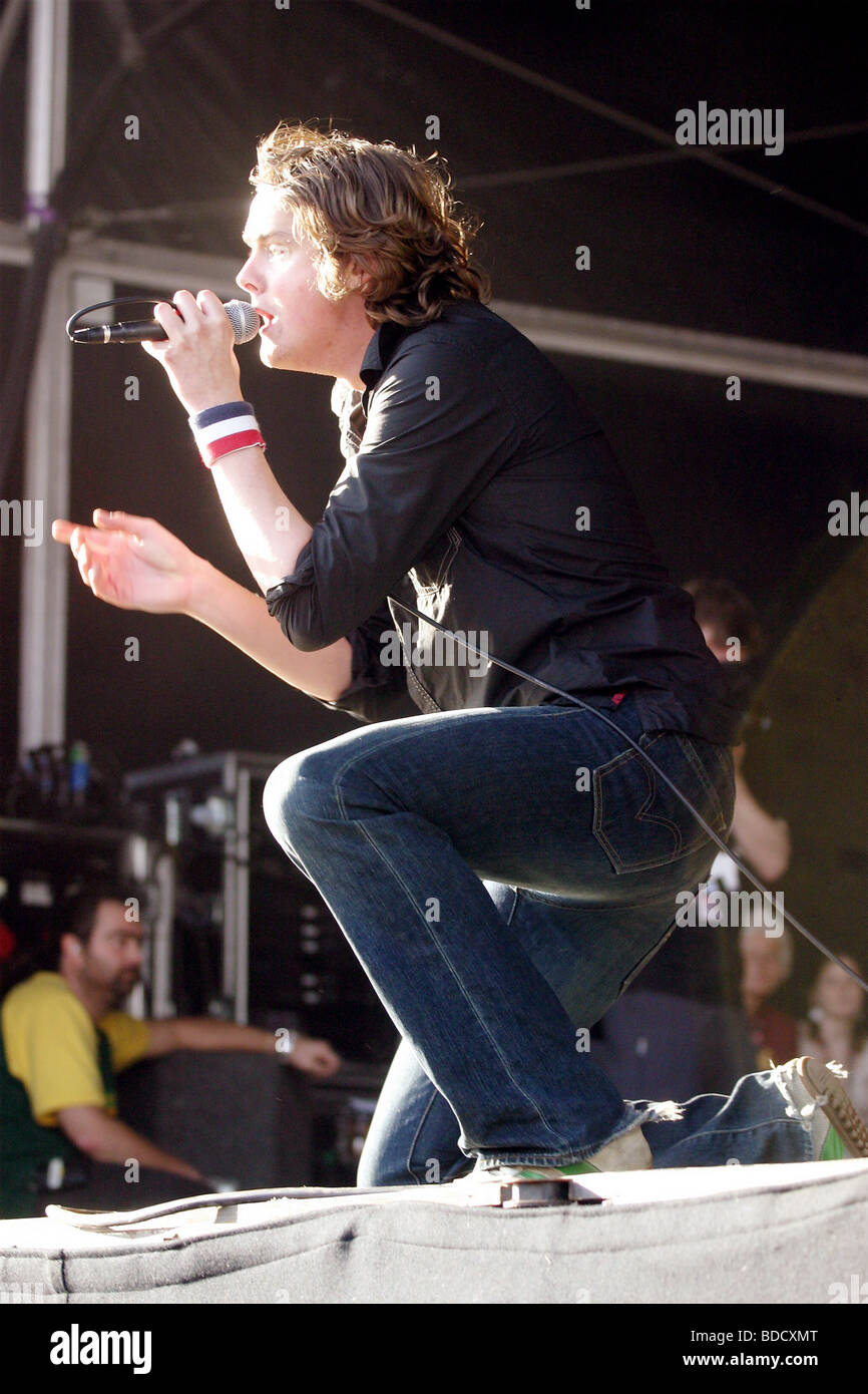 KEANE  - UK rock singer at the Chelmsford, England, V Festival in 2004 Stock Photo