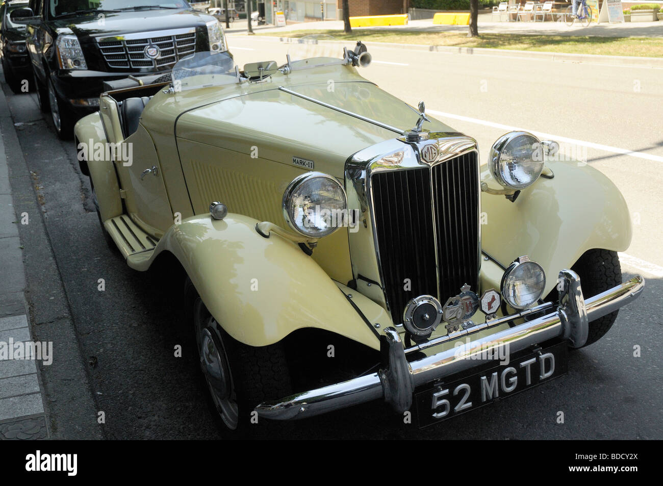 MG Sports Car on the Streets in the city of Vancouver, British Columbia