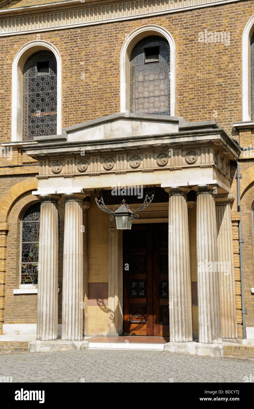 Entrance to Wesley's Chapel City Road Islington London England UK Stock Photo