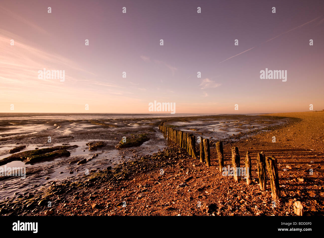 Low Tide, Heacham Beach, Norfolk, England, UK Stock Photo