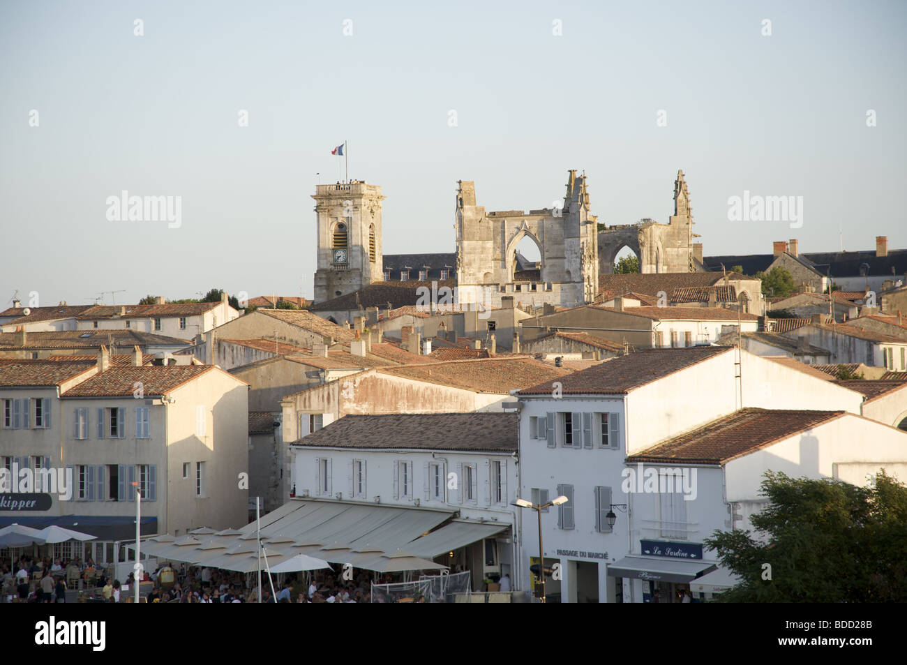 Skyline view of St Martin de Re Stock Photo Alamy