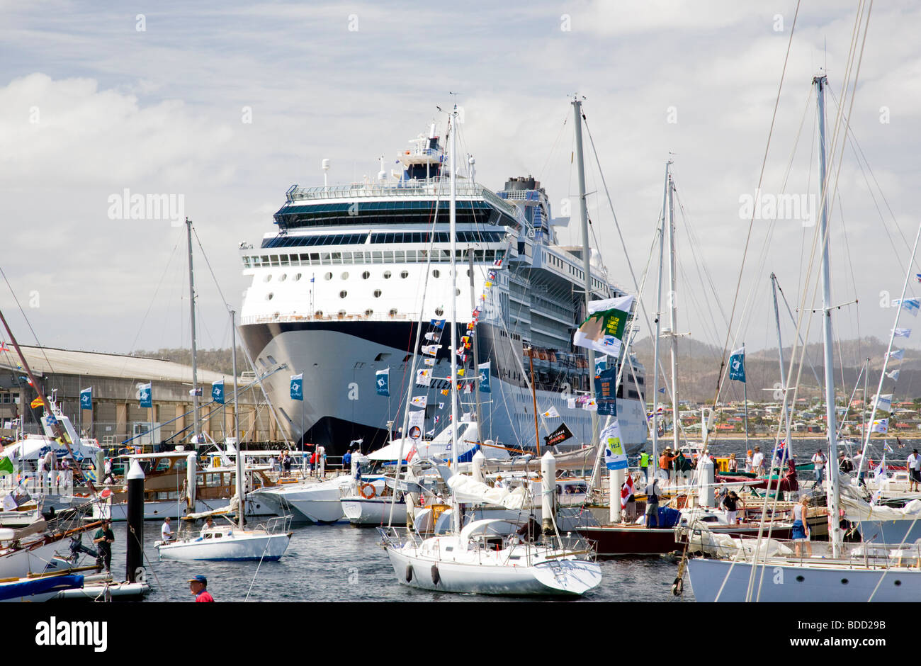 Busy harbour scene during the 2009 Australian Wooden Boat Festival