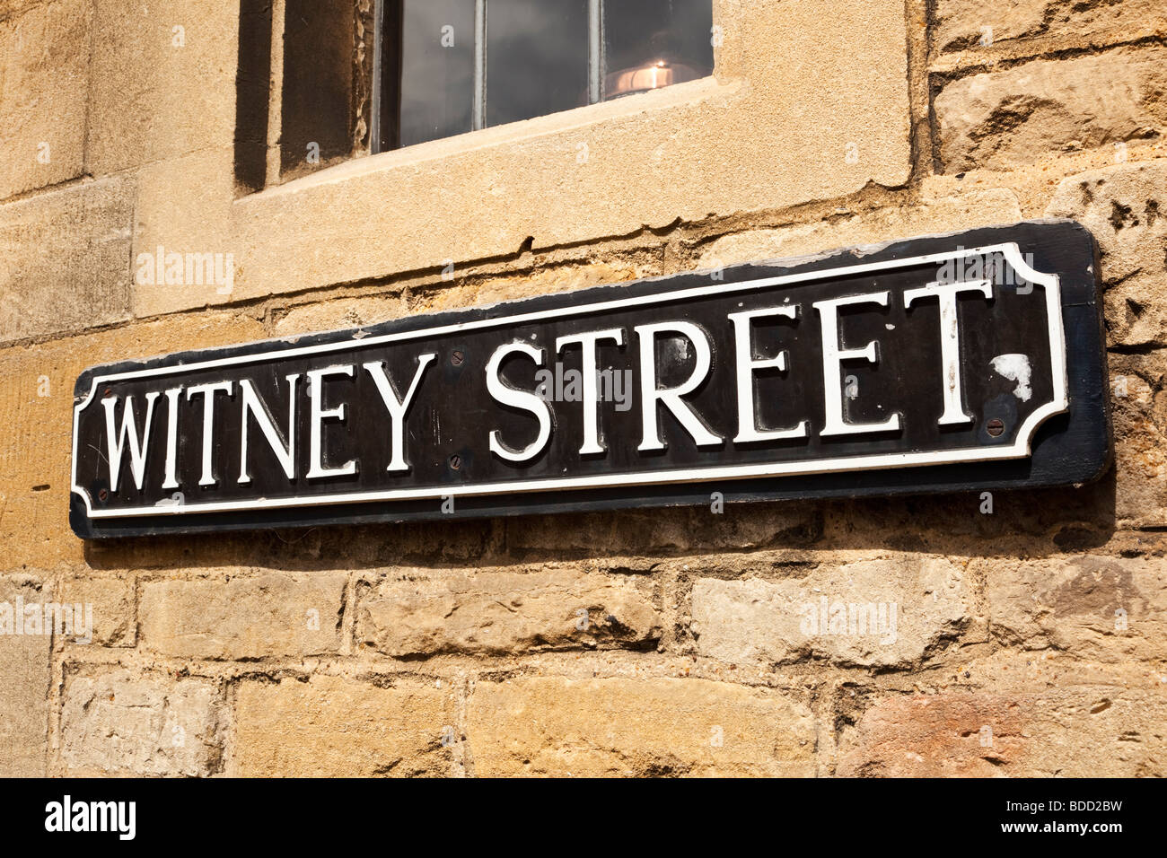 Close up of an old British street sign name close up, England, UK Stock Photo