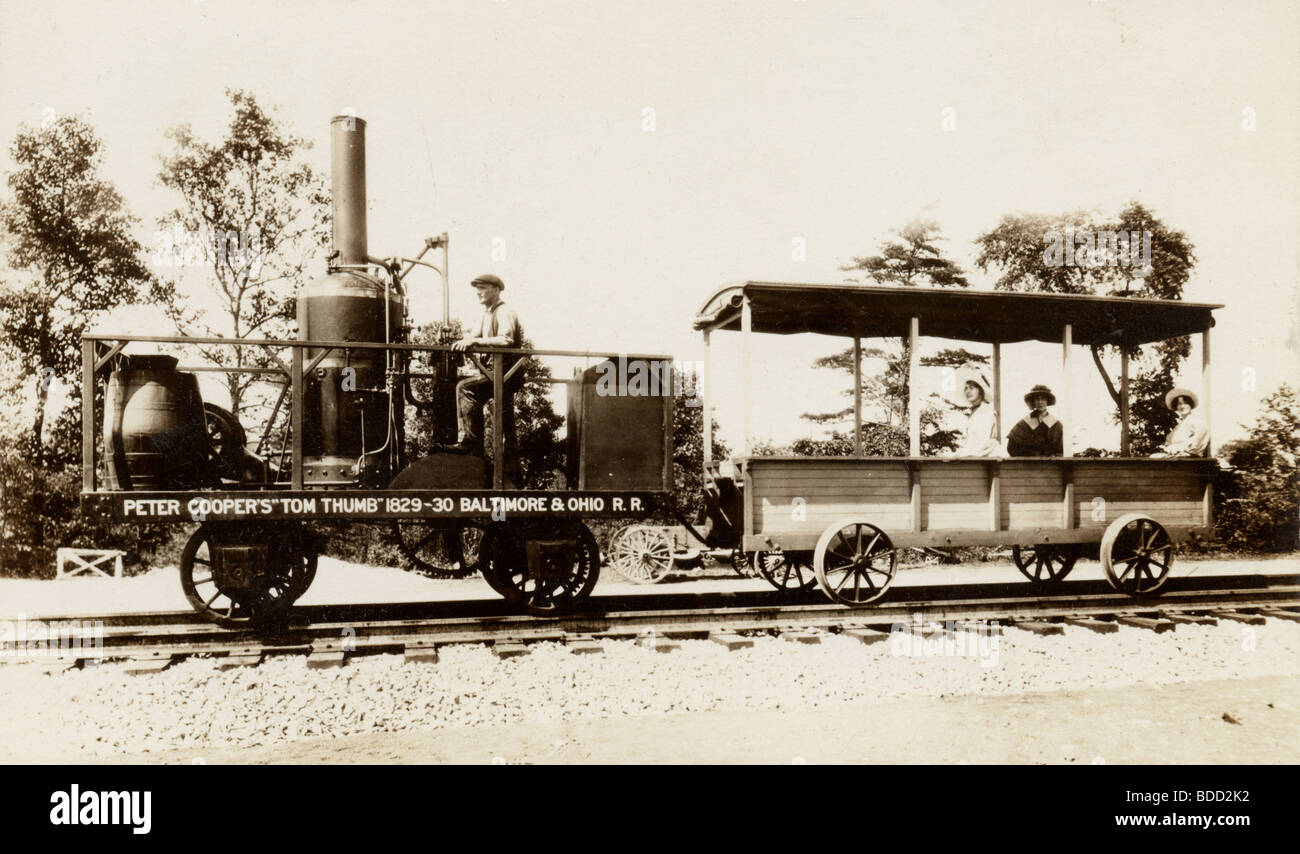 Peter Cooper's Tom Thumb Railroad Engine Stock Photo