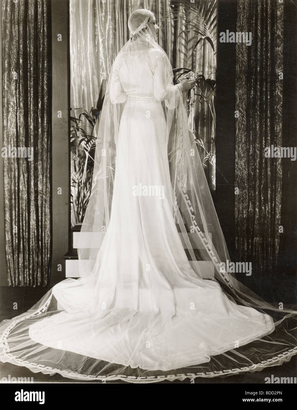 White Wedding Dress Train Stock Photos White Wedding Dress Train
