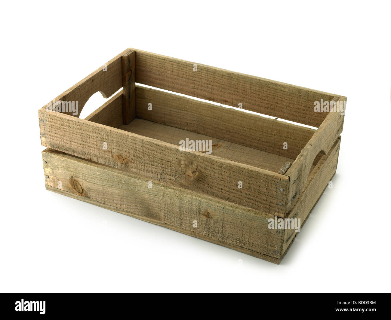 empty wooden crate Stock Photo