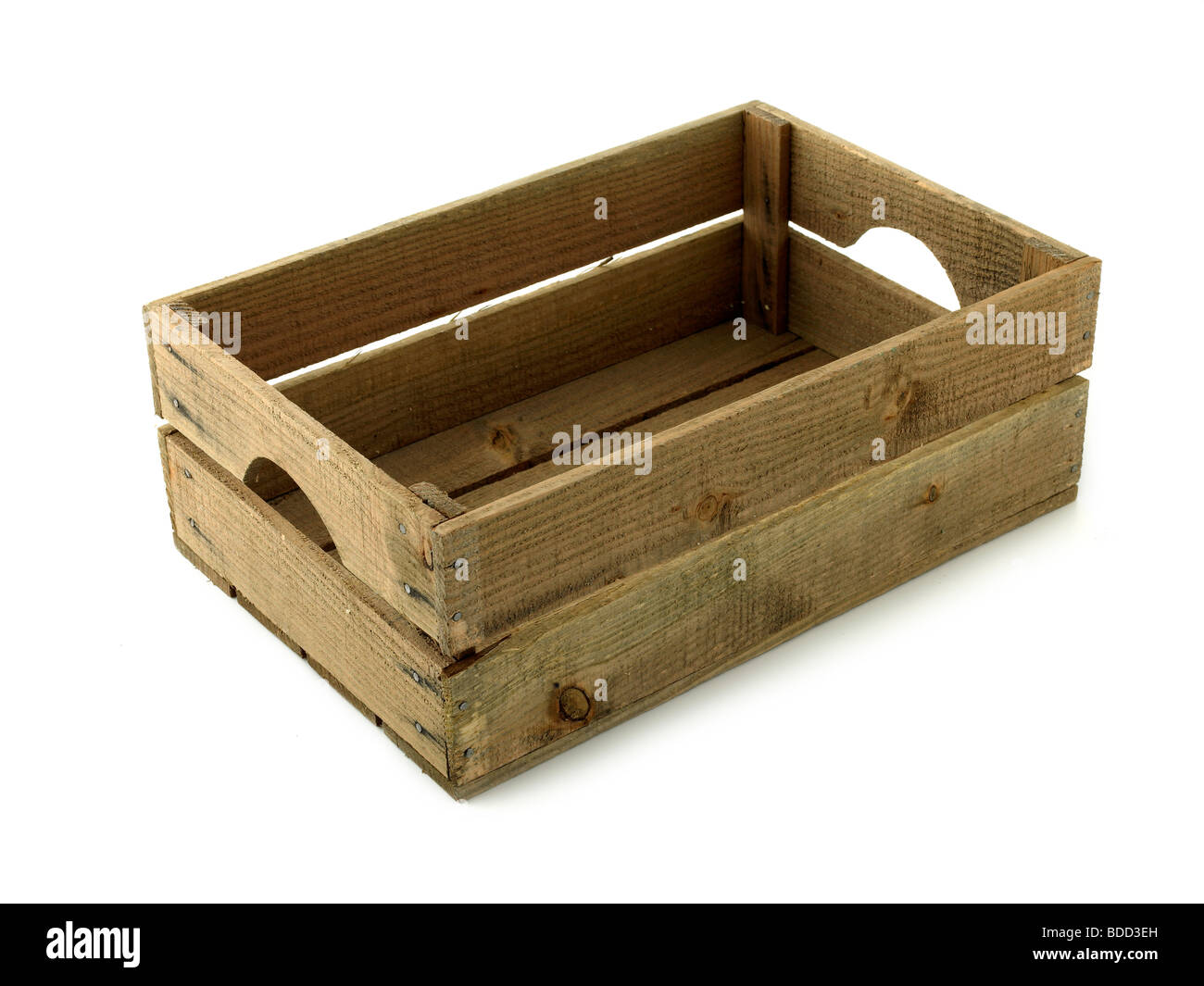 empty wooden crate Stock Photo