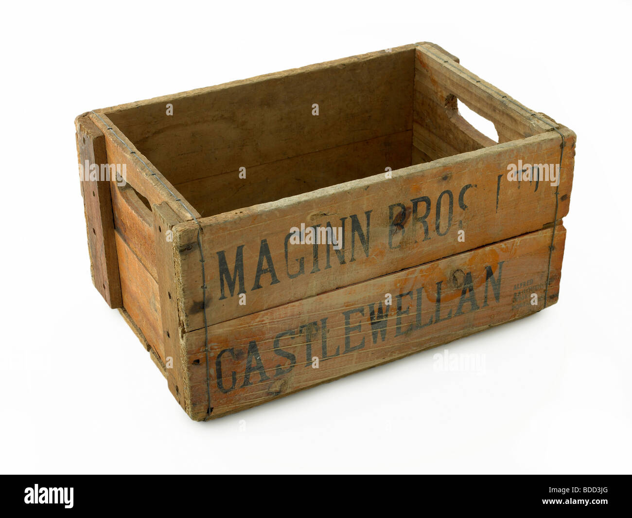 empty wooden crate Stock Photo