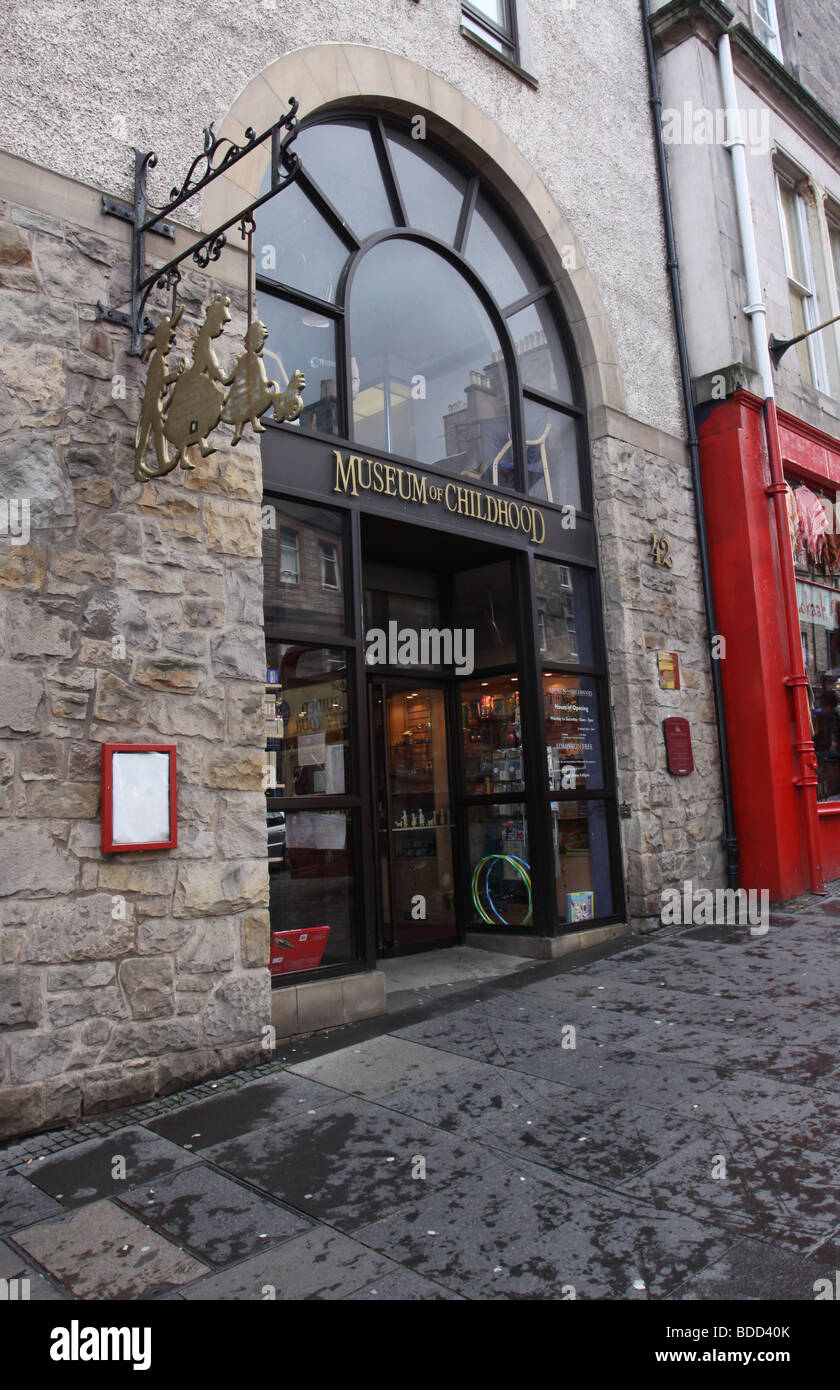 entrance to Museum of Childhood Royal Mile Edinburgh Scotland  August 2009 Stock Photo