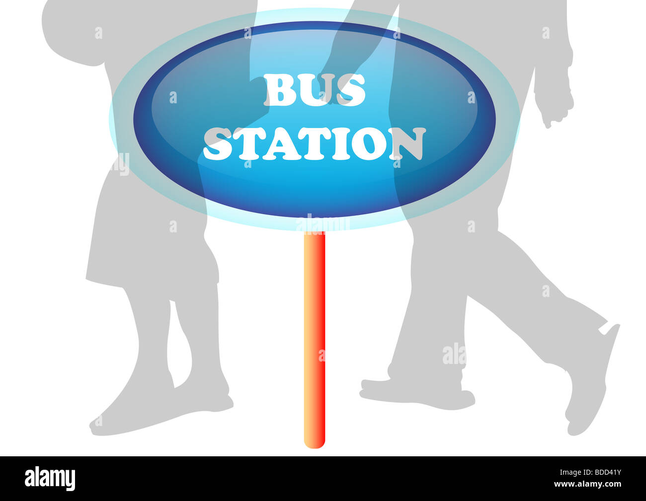 Bus Station sign Stock Photo - Alamy