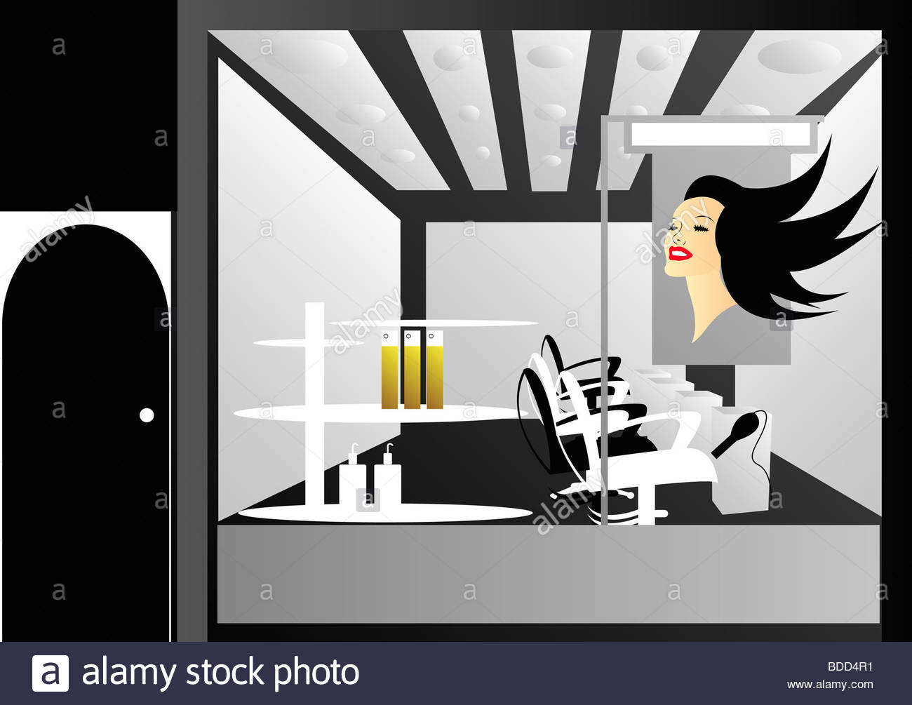 Window Display Hairdresser High Resolution Stock Photography and Images