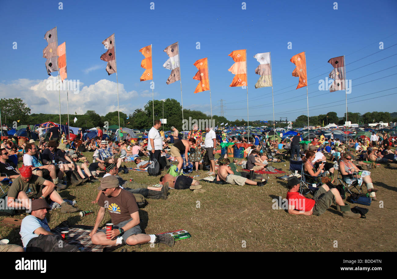 Glastonbury Festival 2009 Stock Photo Alamy