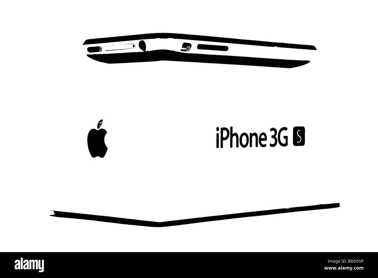 Modern photo of iphone 3g s in black and white Stock Photo