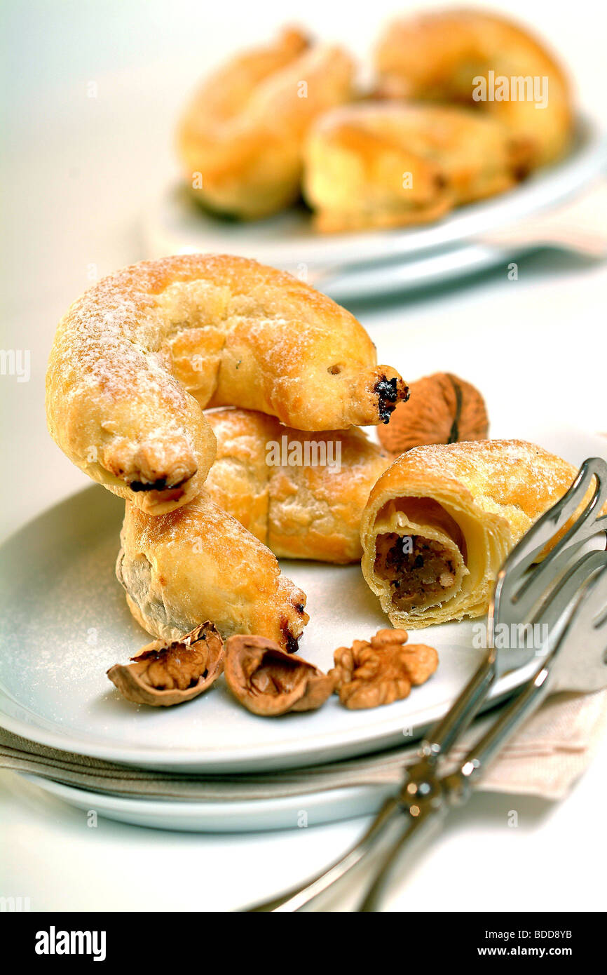 Pastry Rolls with Nut Filling Stock Photo Alamy