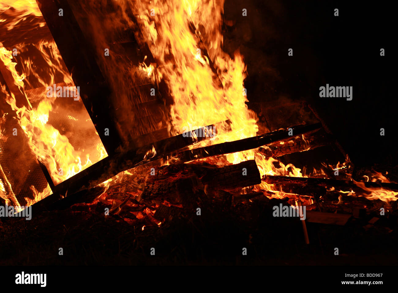 Close-up of campfire Stock Photo