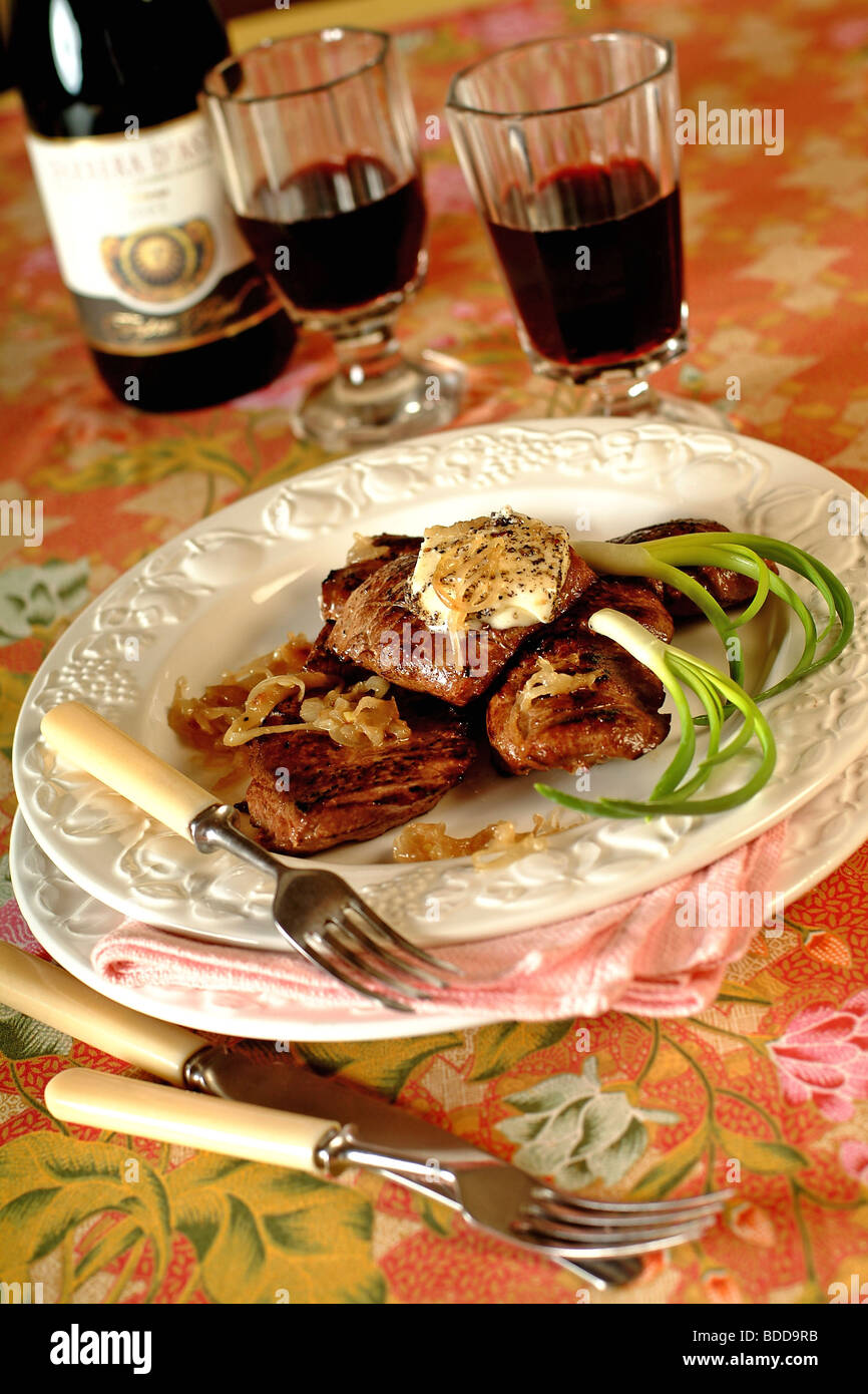 Veal Liver Slices Stock Photo Alamy