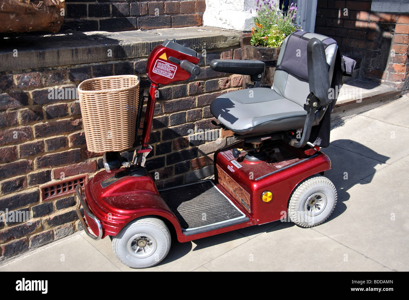 Mobility scooter, High Street, Halstead, Essex, England, United Kingdom
