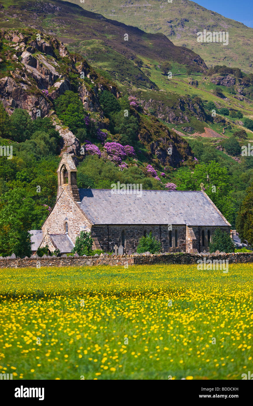 St Mary's Church Beddgelert Gwynedd Wales Stock Photo