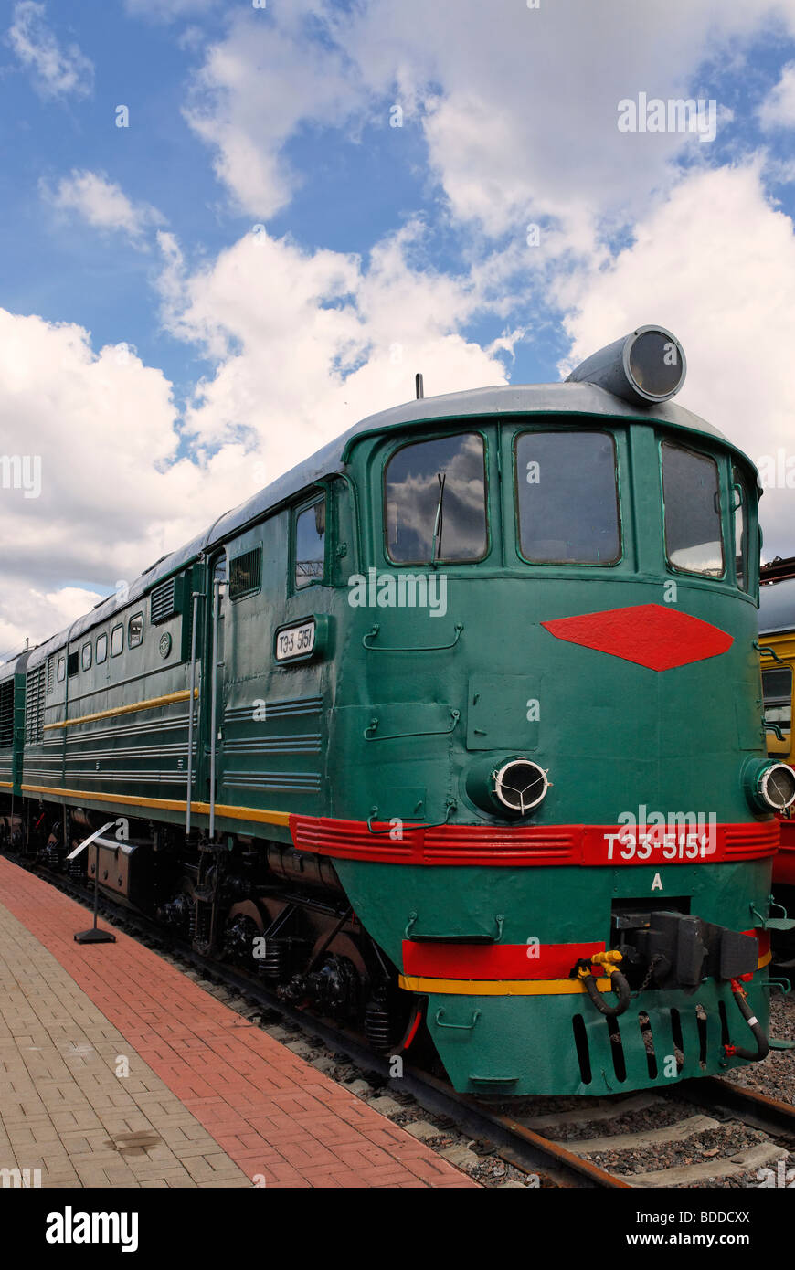 Soviet diesel locomotive TE3. Built in 1964 Stock Photo - Alamy