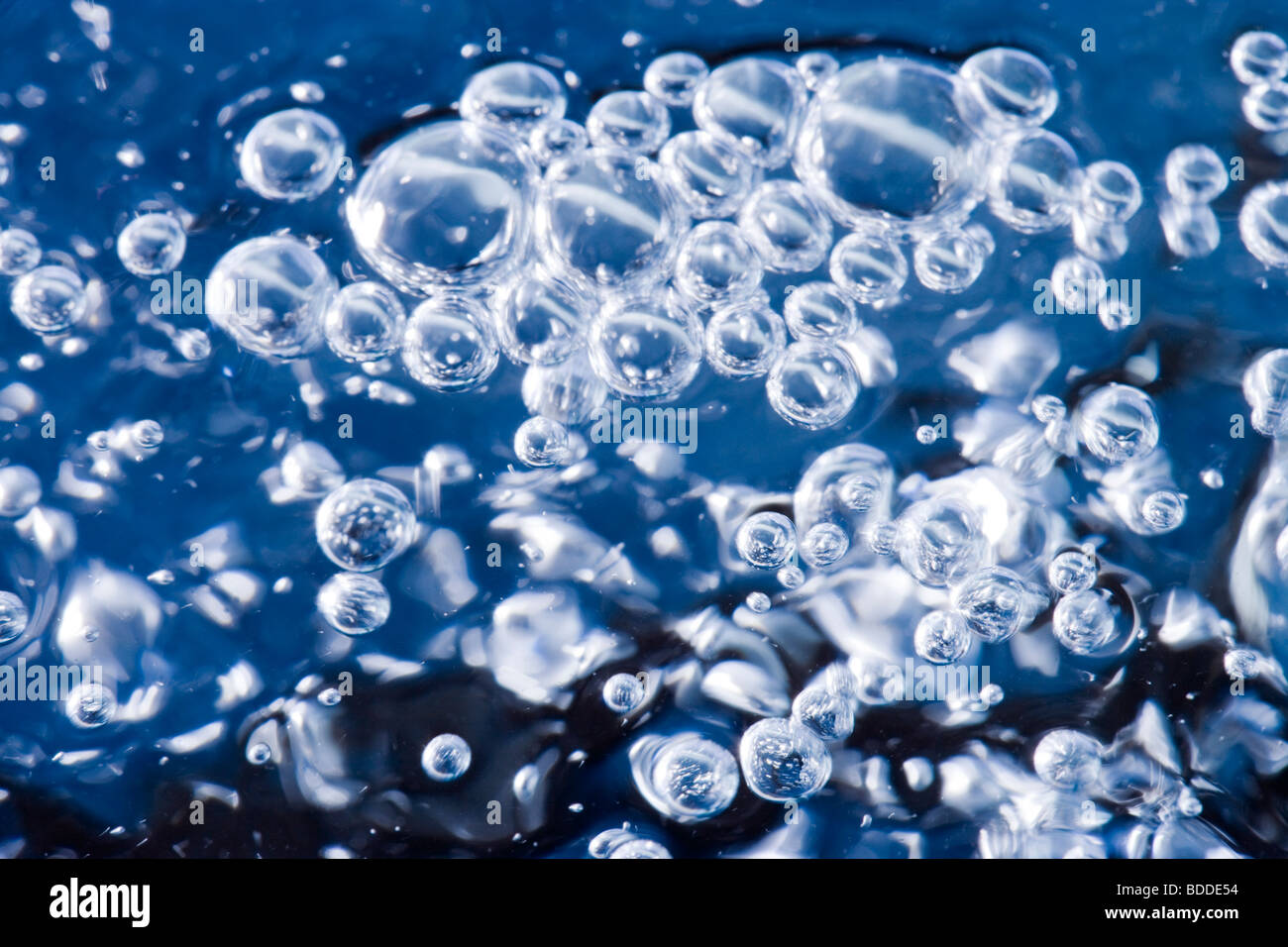 Bubbles on water surface Stock Photo