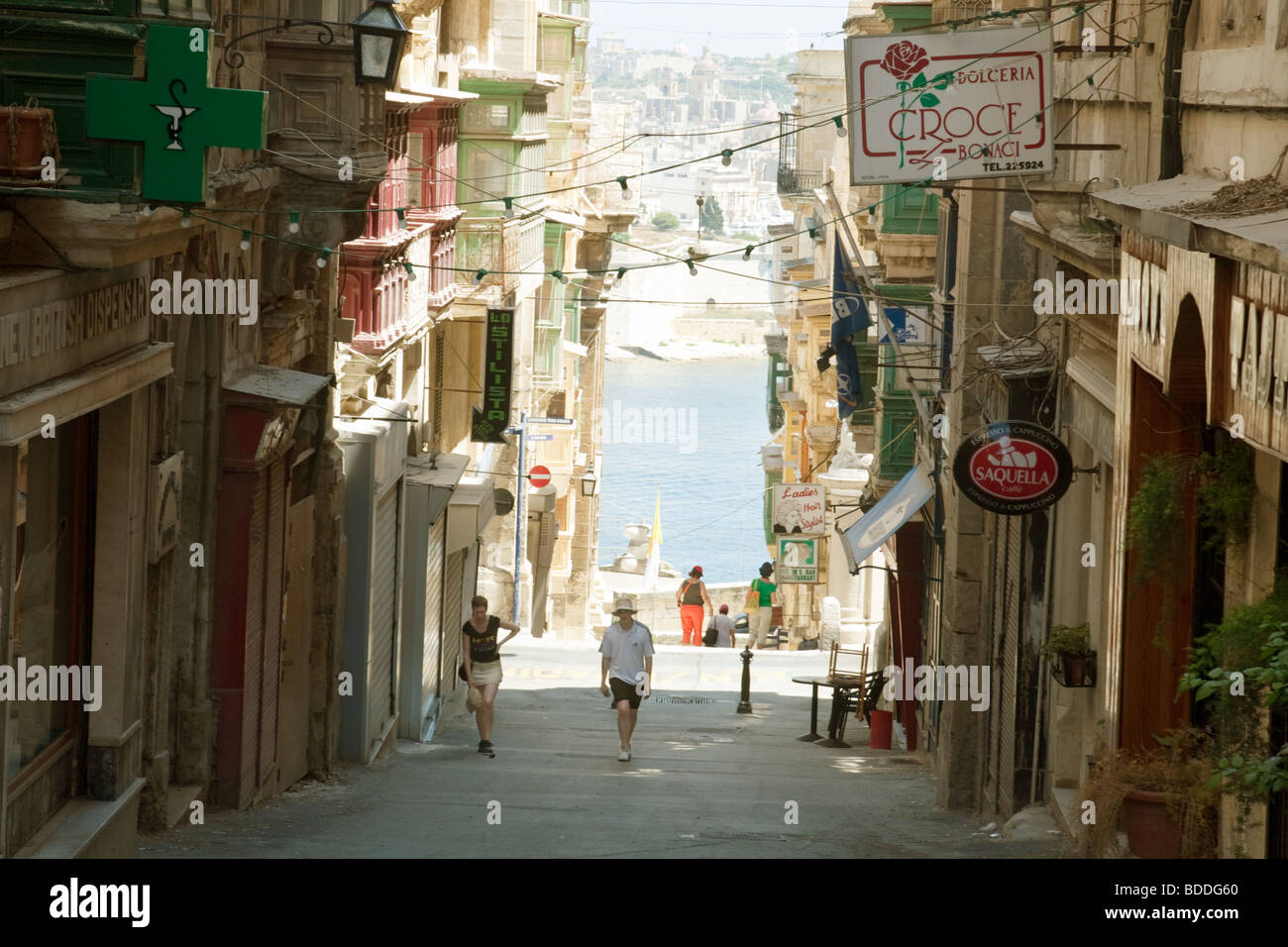 Street scene, Valletta, Malta Stock Photo - Alamy
