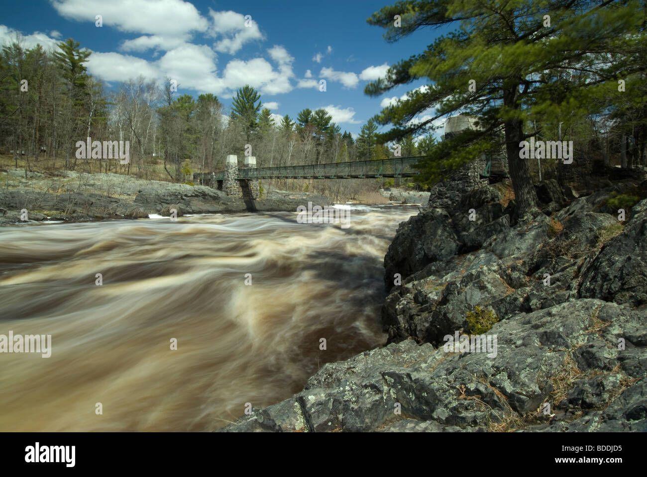Swing Bridge ,Jay, Cooke, State Park, Minnesota, USA Stock Photo Alamy